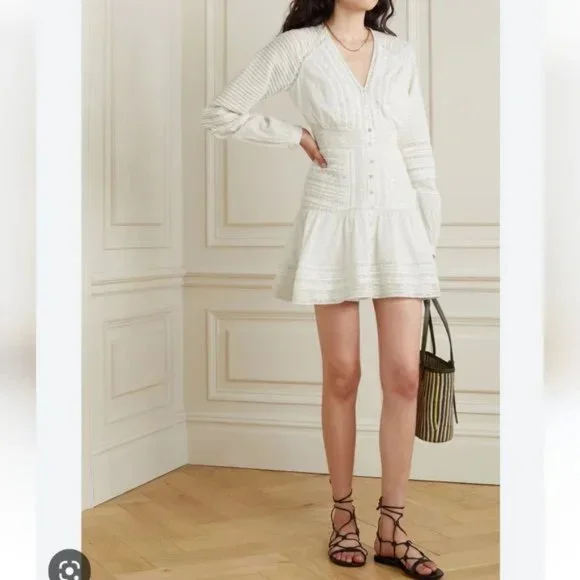 Veronica Beard Women's Addilyn Lace Dress - Off White - Size 00